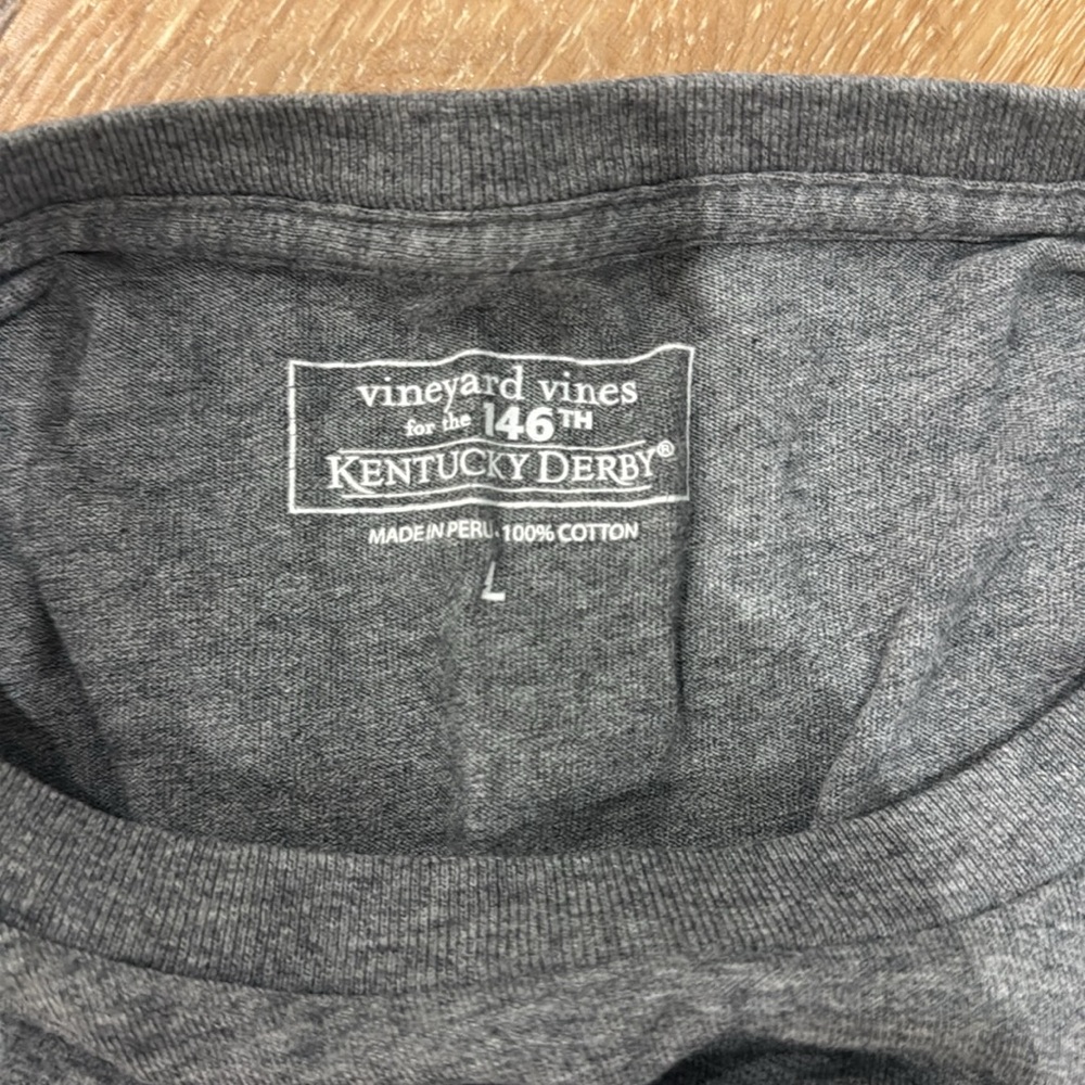 Vineyard Vines Charcoal Long Sleeve Men's Tee - Picture 3 of 4